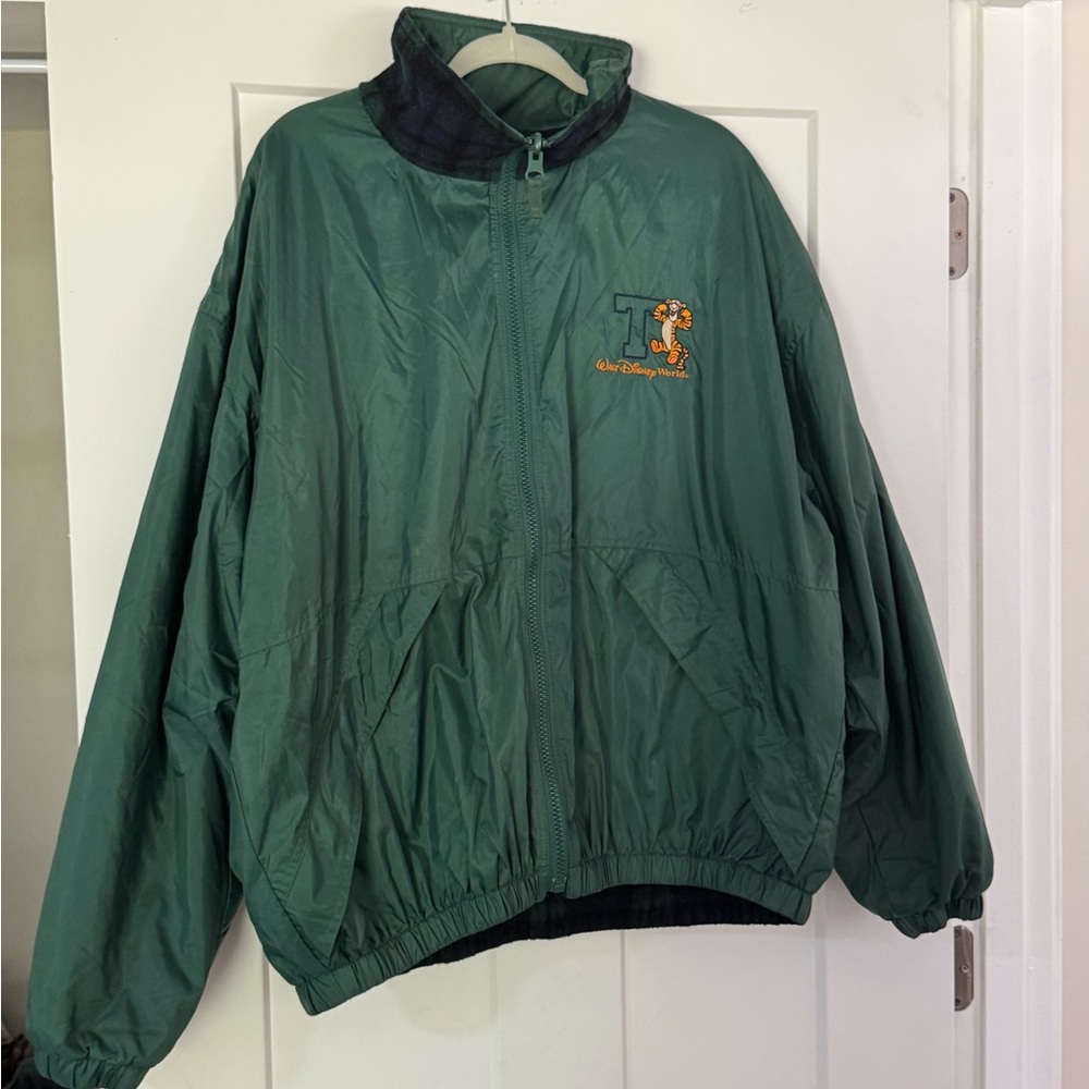 Vintage Green Disney World Windbreaker Jacket with Tigger Embroidery
